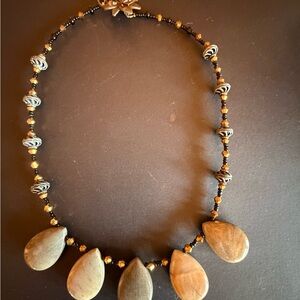 Elegant Brown Beaded Necklace